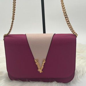NWT Versace Pink Leather Bag